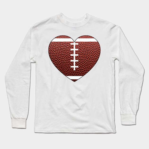 Football Heart Long Sleeve T-Shirt by ally1021